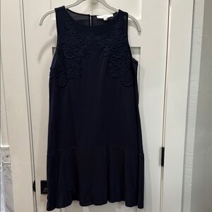 LOFT Navy Floral Mini Dress